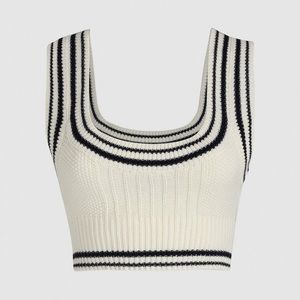 ShopCider Stripe Knitted Tank Top